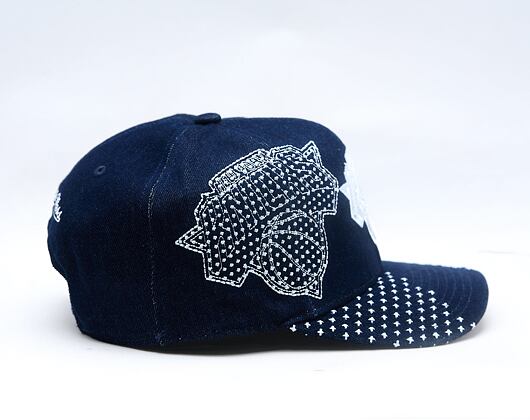 Kappe Mitchell & Ness - NBA Run Stitch Pro Snapback - New York Knicks - Blue