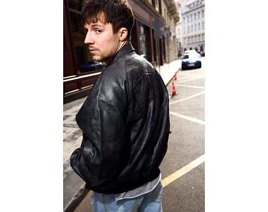 Jacke Karl Kani - Signature PU Leather Bomber Jacket - Black