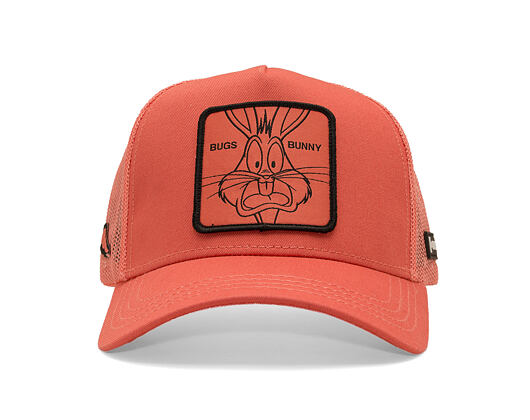 Kappe Capslab - Looney Tunes Trucker - Bugs Bunny Line Art Patch - Coral