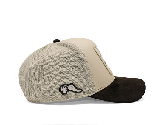 Kappe Capslab - Looney Tunes Trucker - Bugs Bunny Line Art Suede Visor - Off White / Black