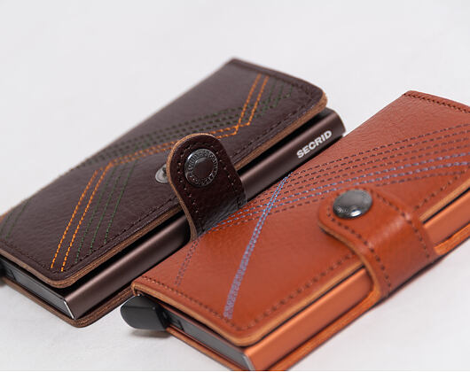 Geldbörse Secrid Miniwallet Stitch Linea Espresso
