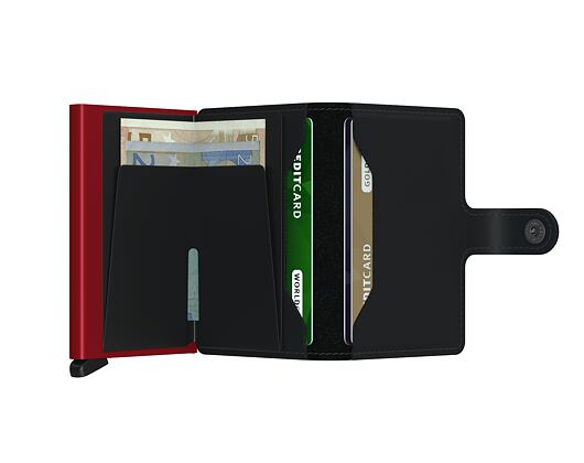 Geldbörse Secrid Miniwallet Matte Black & Red