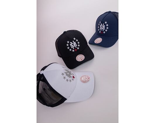 Kappe Mitchell & Ness Branded Essential Stars Trucker Snapback Black