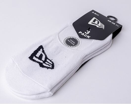 3 Paar Socken New Era Flag Invisible 3Pack White