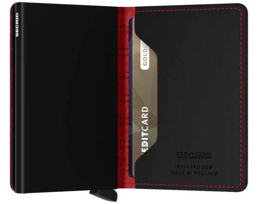 Geldbörse Slimwallet Secrid Fuel Black-Red