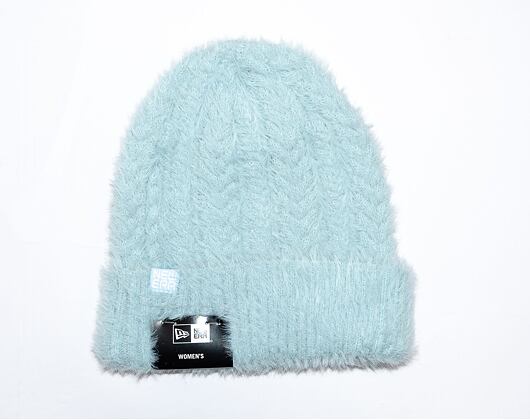 Damen Mütze New Era Womens Fluffy Beanie Sky Blue/White