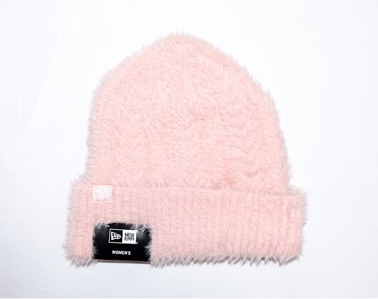 Damen Mütze New Era Womens Fluffy Beanie Pink/White