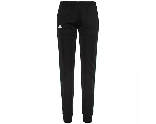 Damen Trainerhose Kappa 222 BANDA WRASTORIAI SLIM Black-White-Green Dusty