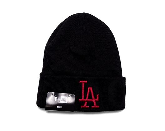Kinder Mütze New Era MLB Kids League Essential Beanie - LA Dodgers - Black / Cardinal
