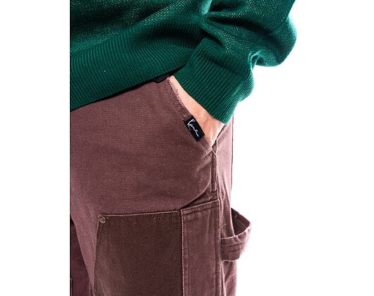 Hose Karl Kani OG Washed Patchwork Carpenter Pants braun/taupe