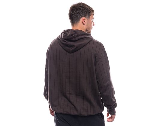 Pullover New Era Pinstripe Oversized Hoody Dark Brown / Black
