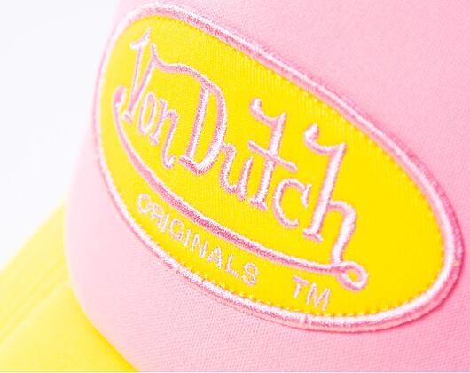 Kappe Von Dutch Trucker Tampa - Trucker Foam - Polyester Foam - Pink/Yellow