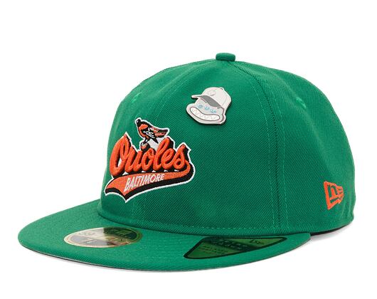 Kappe New Era 59FIFTY MLB Coops Pin Retro Crown Baltimore Orioles Cooperstown Team Color