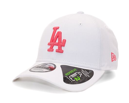 Kappe New Era 9FORTY MLB Repreve - LA Dodgers - White / Lava Red
