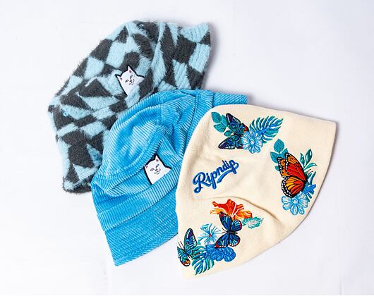 Hut Rip N Dip Los Ripndip Crochet Bucket Hat (Off White)