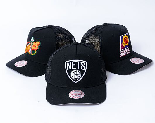 Kappe Mitchell & Ness - NBA Monogram Trucker Brooklyn Nets Black