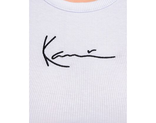 Damen Tanktop Karl Kani Small Signature Essential Racer Rib Top white