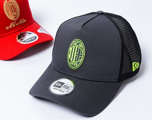 Kappe New Era - 9FORTY Trucker Seasonal - AC Milan - Grey Heather