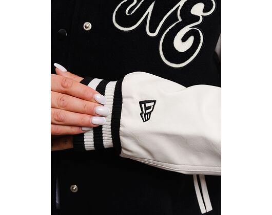 Damenjacke New Era - Varsity - Black / Off White