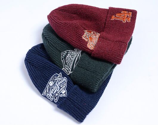 Mütze New Era - Knit Medium MLB Ws Patch Beanie - LA Dodgers - Cardinal