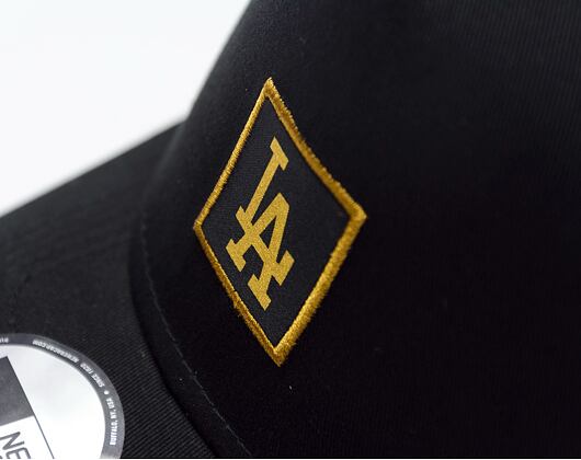 Kappe New Era - 9FORTY A-Frame MLB Metallic Patch - LA Dodgers - Black / Gold