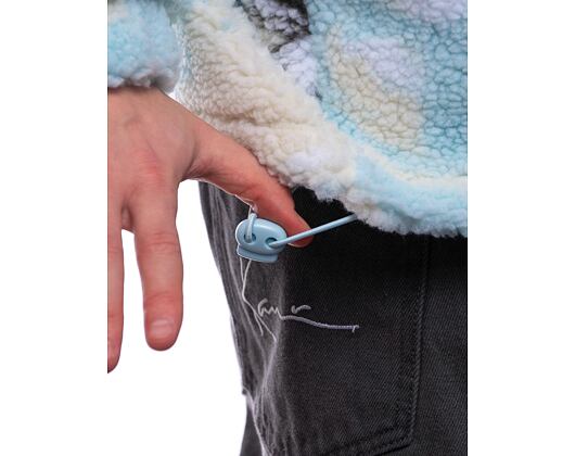 Jacke Karl Kani Metal Signature Ice Tiger Teddy Troyer black/off white/light grey