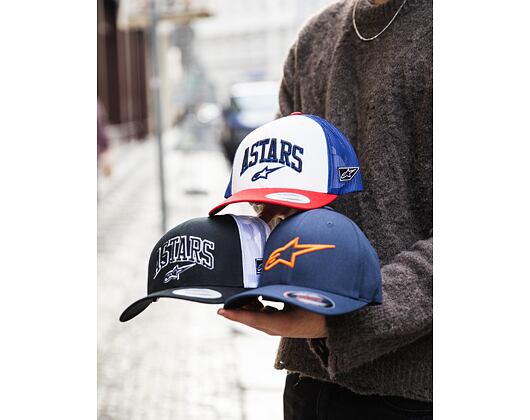 Kappe Alpinestars - Dunker Trucker - White/Red/Blue