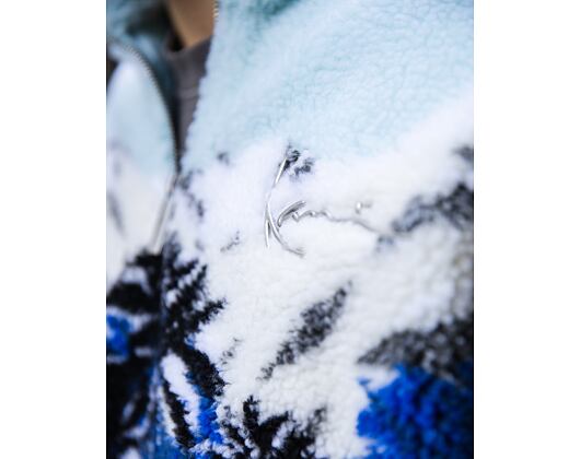 Jacke Karl Kani Metal Signature Ice Tiger Teddy Troyer black/off white/light grey