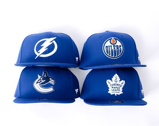 Kappe Fanatics - Edmonton Oilers - A/CAP Str Mid Crn Adj Sqv Sbk - Blue Cobalt