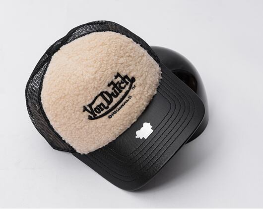 Kappe Von Dutch - Trucker Newark - Teddy/ Pu - Black/Cream