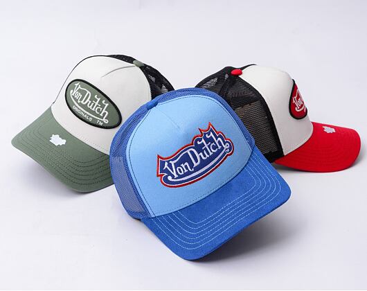 Kappe Von Dutch - Trucker Rockford - Cot Twill/ Suede - Blue/ Red