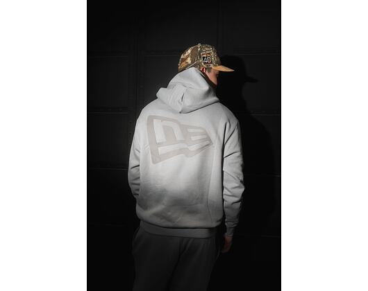 Pullover New Era - Tech Flag Oversized Hoodie - Dolphin Grey