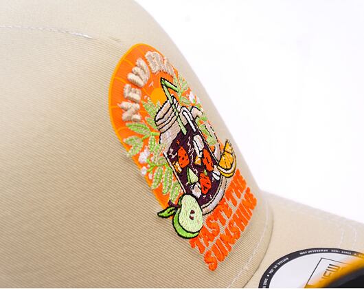 Kappe New Era - Summer Patch 9FORTY Trucker - Stone / Orange