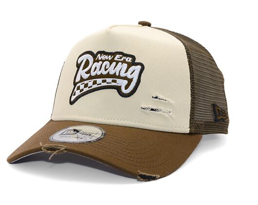 Kappe New Era - Motosport 9FORTY Trucker - Cream / Brown