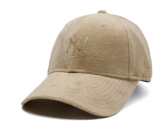 Damen Kappe New Era - MLB Diamante Velour 9FORTY - NY Yankees - Stone