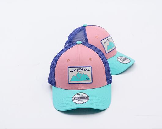 Kinder Kappe New Era - Outdoor 9FORTY TRUCKER - Pink / Teal