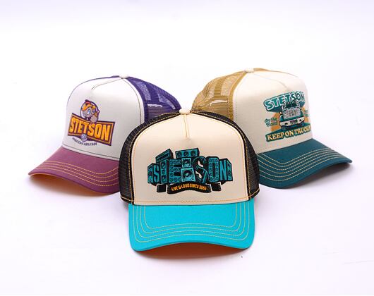 Kappe Stetson - Trucker Cap Soundbox - Turquoise/Beige