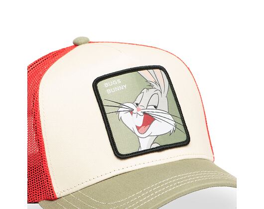 Kappe Capslab - Trucker Looney Tunes - Bugs Bunny - Cream / Red