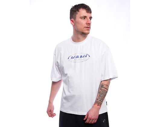 T-Shirt Karl Kani - Woven Signature Chrome Logo Crop Tee - white