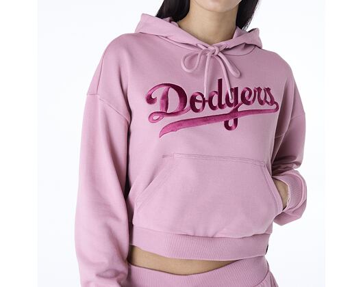 Damen Pullover New Era - MLB Floral Graphic Crop Hoodie - LA Dodgers - Pink