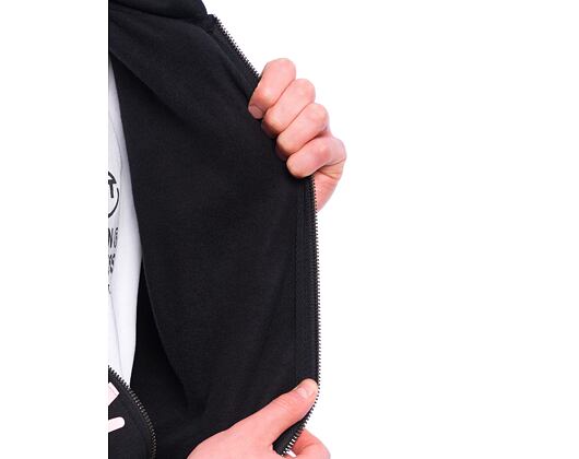 Pullover Karl Kani - Woven Signature Kani Os Zip Hoodie - black/rose