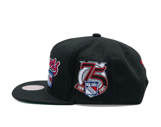 Kappe Mitchell & Ness - New York Rangers - Oversweep Snapback Vntg - Black