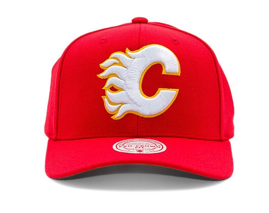 Kappe Mitchell & Ness - Calgary Flames - Team Ground 2.0 Pro Snapback - Red