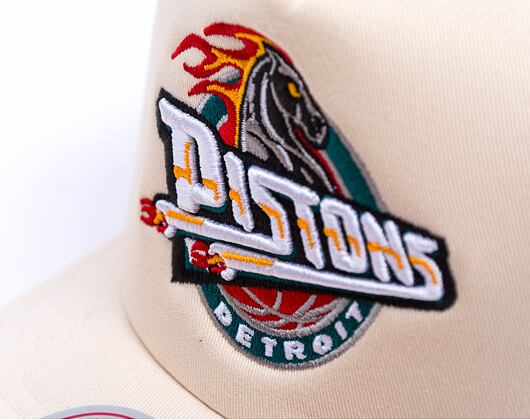 Kappe Mitchell & Ness - Detroit Pistons - Evergreen Trucker Hwc - Off White