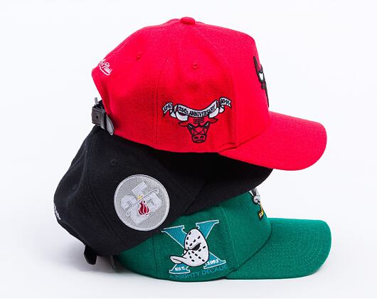 Kappe Mitchell & Ness - Miami Heat - Kicking Wool Pro Strapback - Black