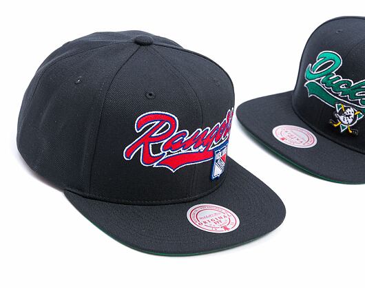 Kappe Mitchell & Ness - New York Rangers - Oversweep Snapback Vntg - Black