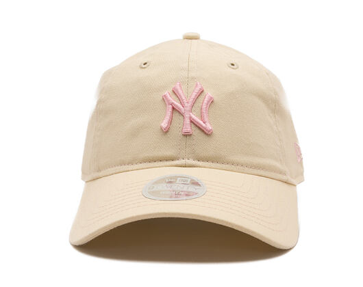 Damen Kappe New Era - MLB Contrast Stitch 9TWENTY - NY Yankees - Cream / Pink
