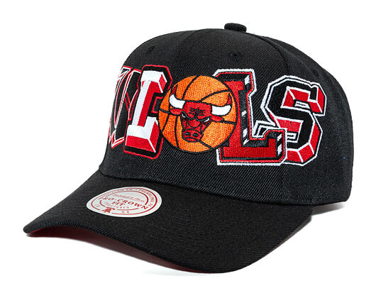 Kappe Mitchell & Ness - NBA Hyper Type Pro Snapback - Chicago Bulls - Black