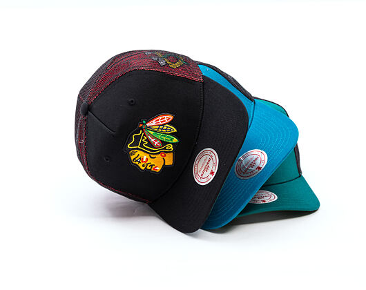 Kappe Mitchell & Ness - NHL Tremor Trucker - Chicago Blackhawks - Black