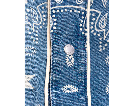 Trikot Karl Kani - Kani Paisley Denim Baseball Shirt - Blue